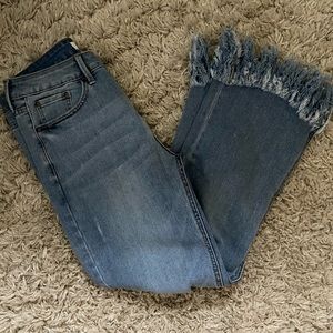 JBD by Just Black Denim Frayed Ankle Jeans